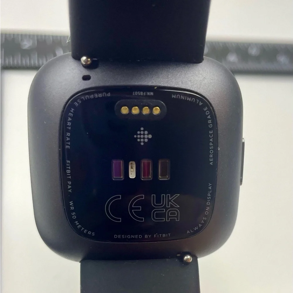 Fitbit Versa 2 Health and Fitness Smartwatch with Black Silicone Band. 8.5 inch